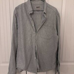 Naked and Famous Grey Cotton Button Up